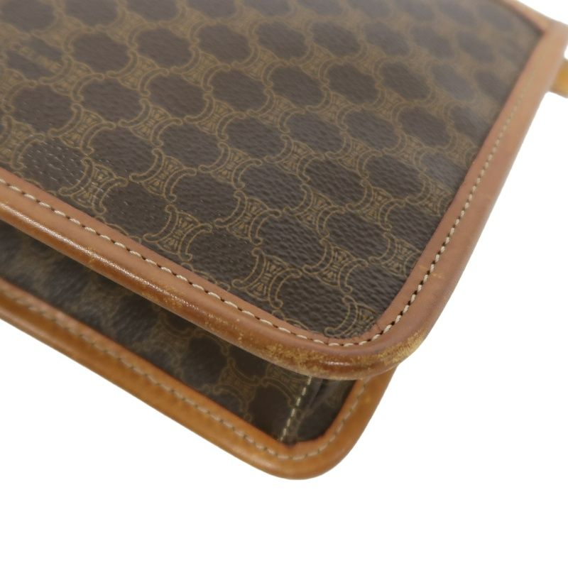 CELINE Brown Monogram PVC Messenger Crossbody Bag