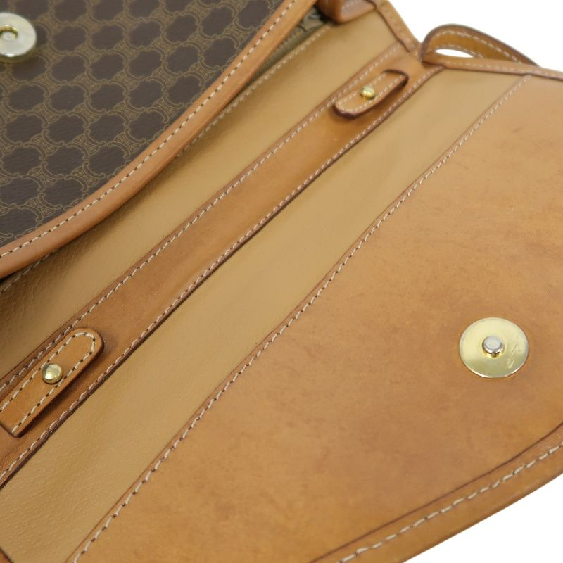 CELINE Brown Monogram PVC Messenger Crossbody Bag