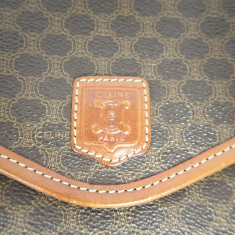 CELINE Brown Monogram PVC Messenger Crossbody Bag