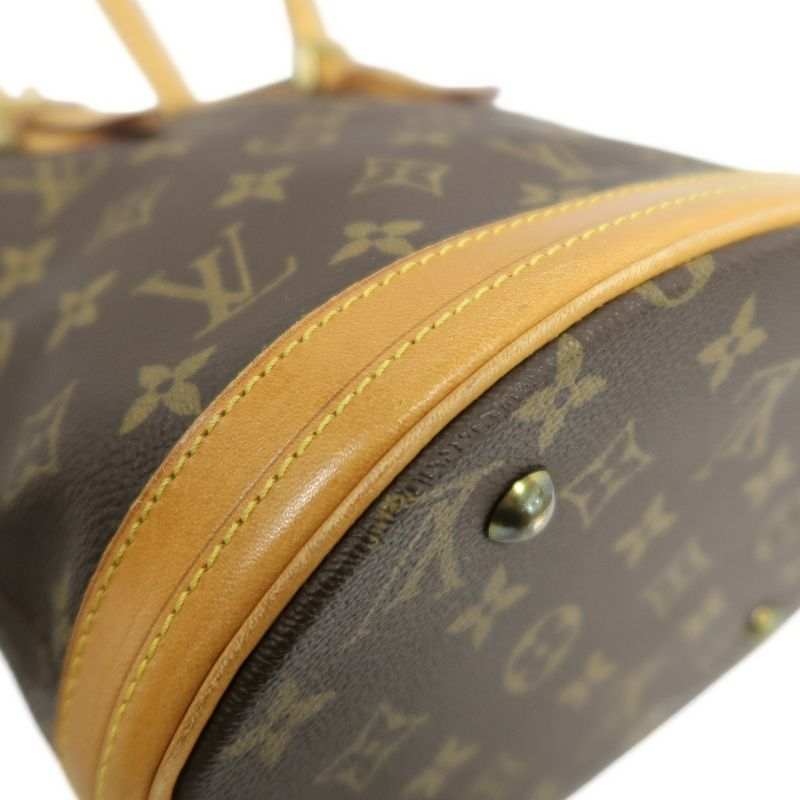 LOUIS VUITTON Bucket PM Monogram Handbag, Brown, With Pouch