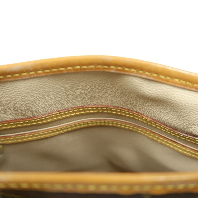 LOUIS VUITTON Bucket PM Monogram Handbag, Brown, With Pouch
