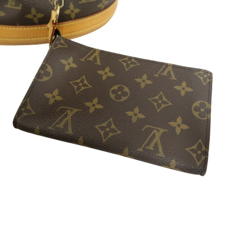 LOUIS VUITTON Bucket PM Monogram Handbag, Brown, With Pouch