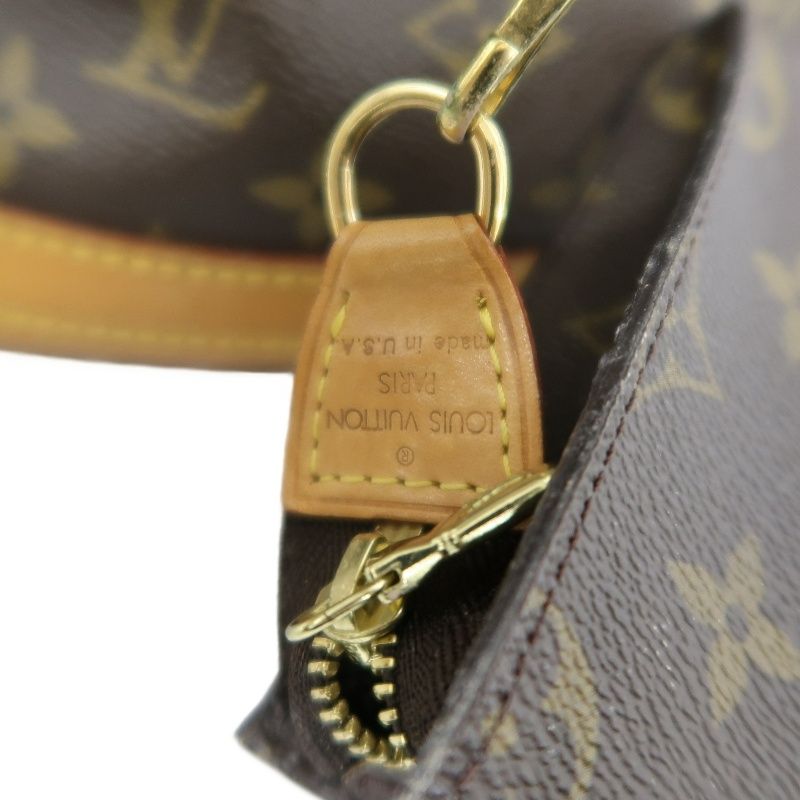 LOUIS VUITTON Bucket PM Monogram Handbag, Brown, With Pouch