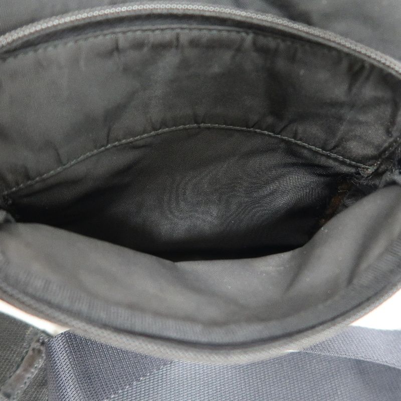 PRADA Shoulder Bag, Nylon, Black, Silver Hardware, PRADA Black Nylon Flap Crossbody Bag