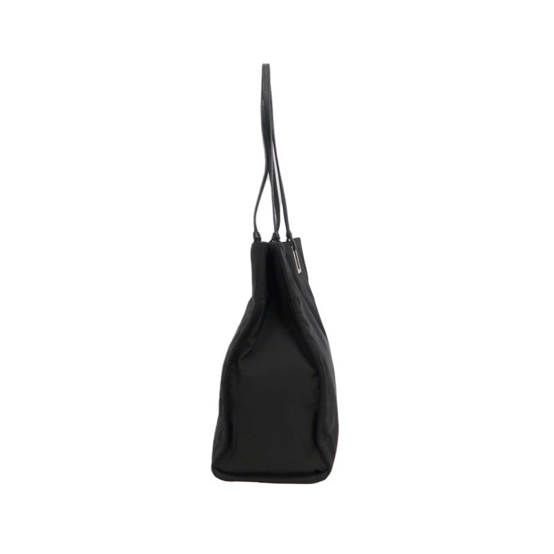 PRADA Black Nylon Canvas Tote Shoulder Bag