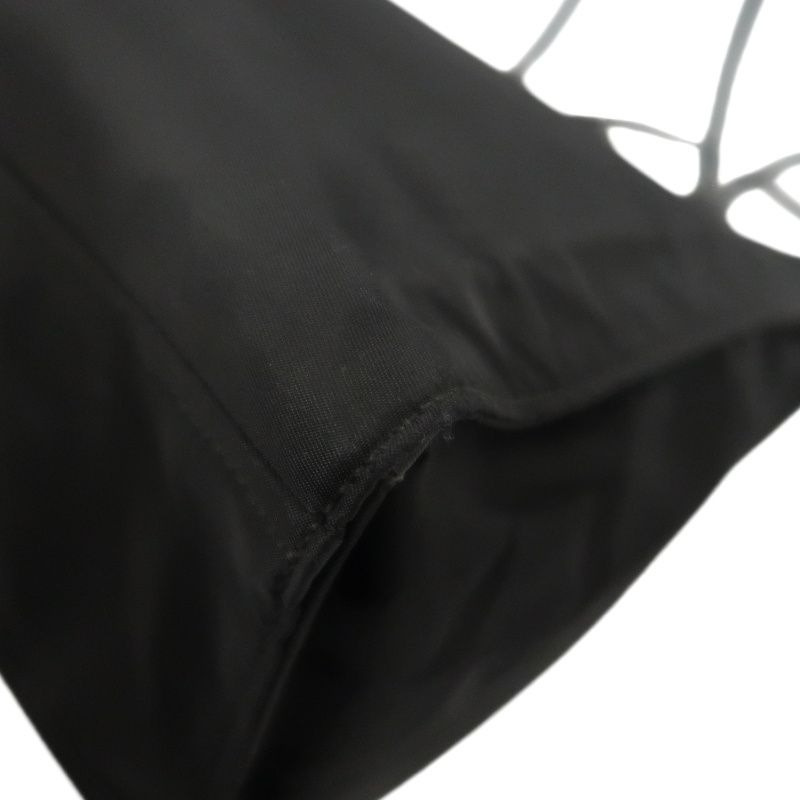 PRADA Black Nylon Canvas Tote Shoulder Bag