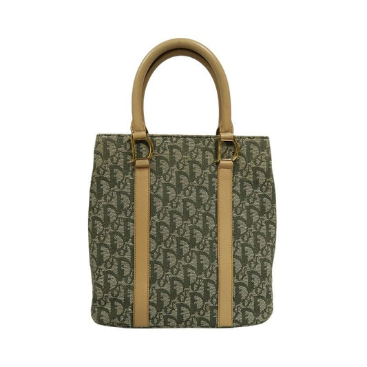 DIOR  Trotter Handbag, Canvas, Khaki, Gold Hardware, Comes with 2 Authenticity Cards