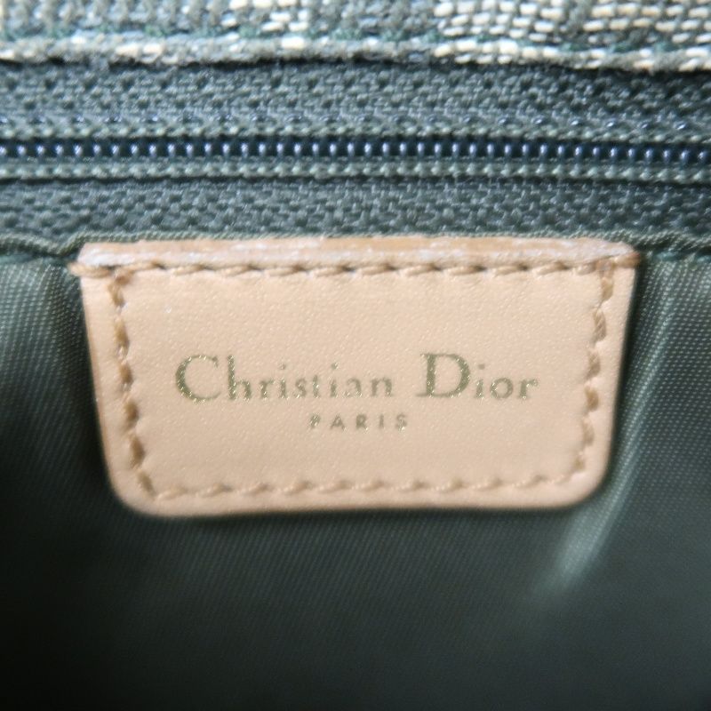 DIOR  Trotter Handbag, Canvas, Khaki, Gold Hardware, Comes with 2 Authenticity Cards
