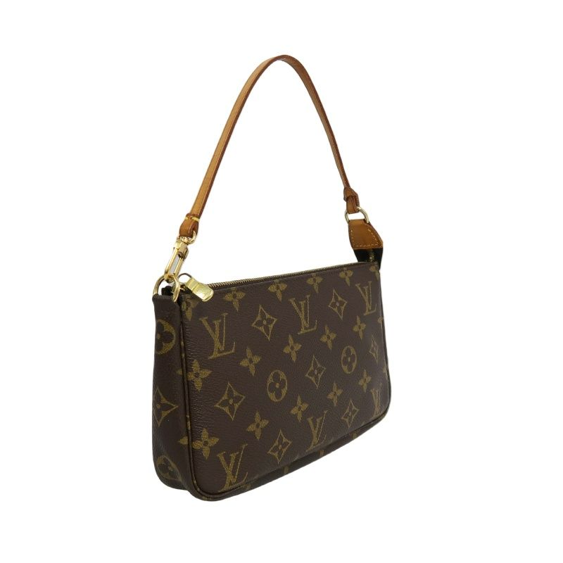 LOUIS VUITTON  Pochette Accessoires Monogram Pouch Handbag, Brown