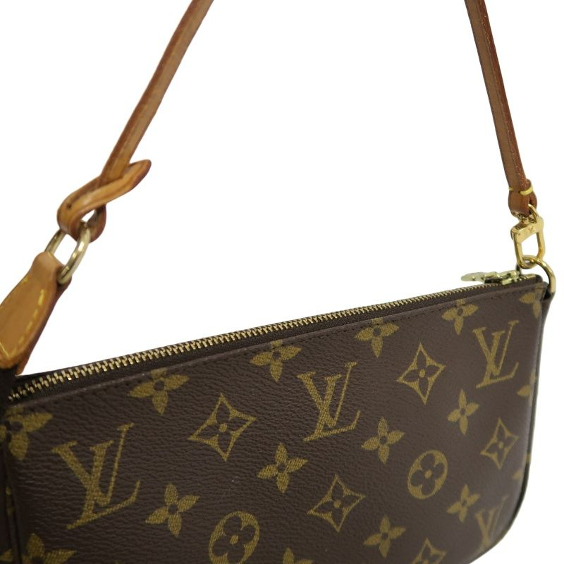 LOUIS VUITTON  Pochette Accessoires Monogram Pouch Handbag, Brown