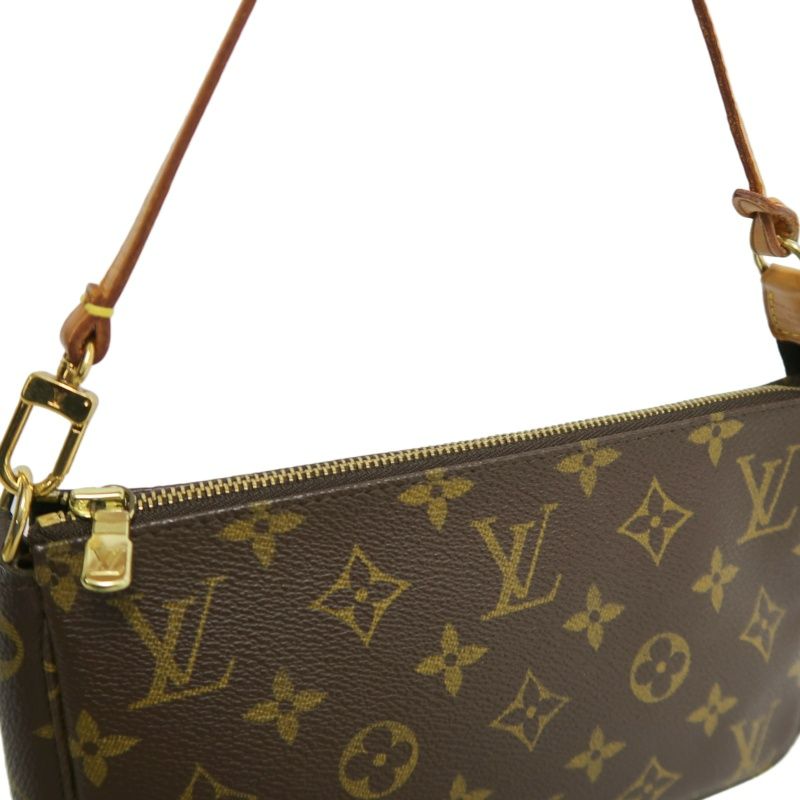 LOUIS VUITTON  Pochette Accessoires Monogram Pouch Handbag, Brown