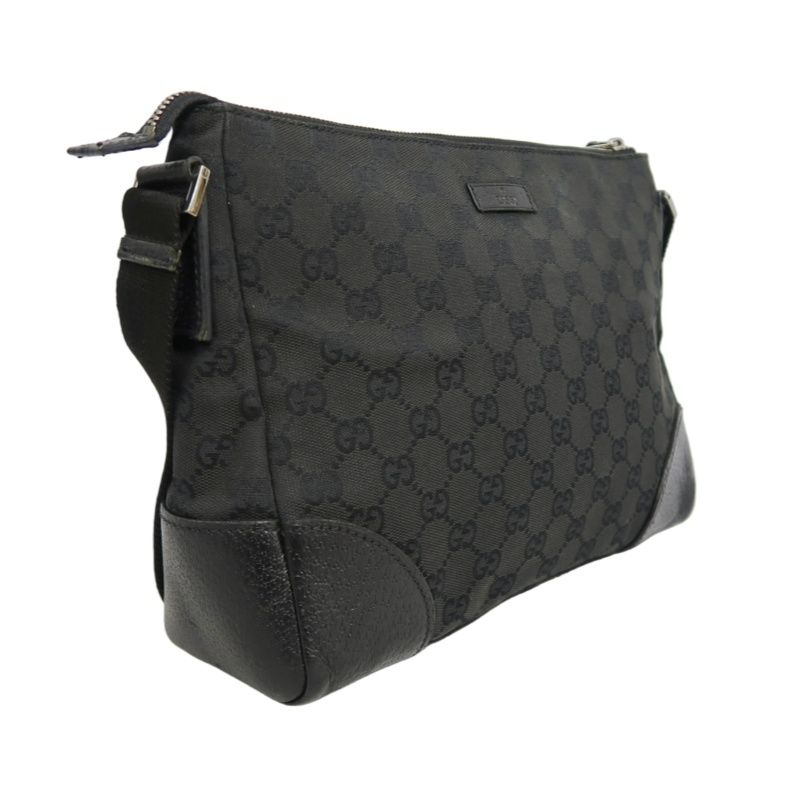 GUCCI GG Canvas Shoulder Bag, Black, Printed Canvas Crossbody  Bag