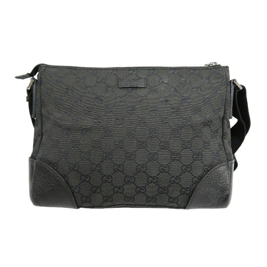 GUCCI GG Canvas Shoulder Bag, Black, Printed Canvas Crossbody  Bag