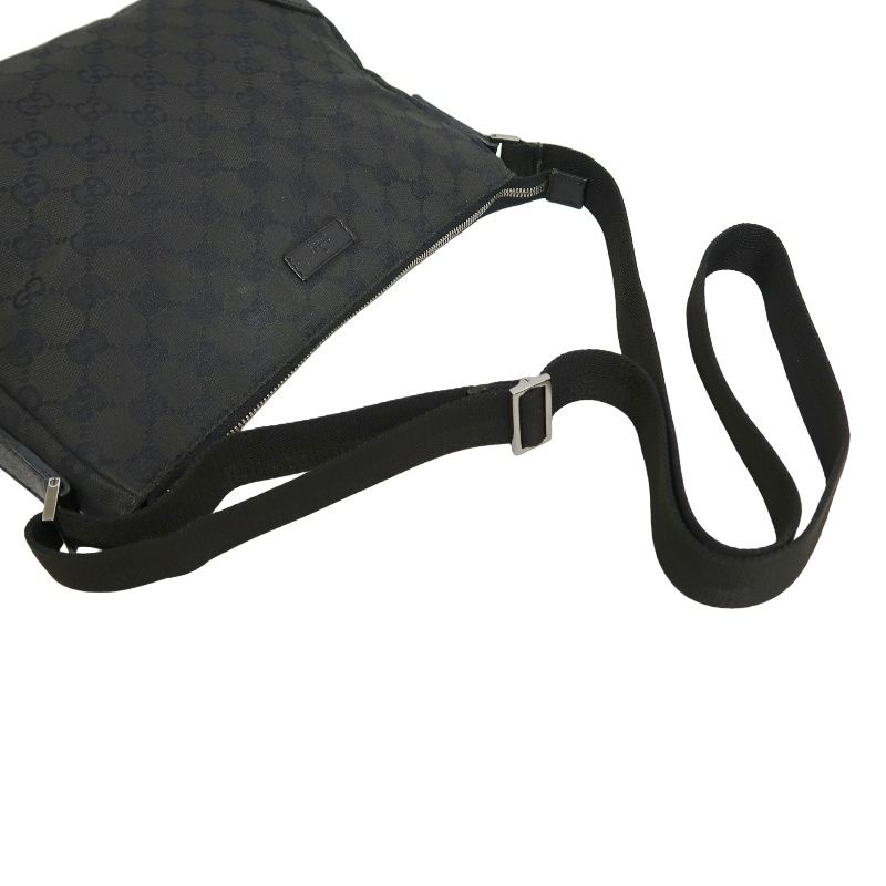 GUCCI GG Canvas Shoulder Bag, Black, Printed Canvas Crossbody  Bag