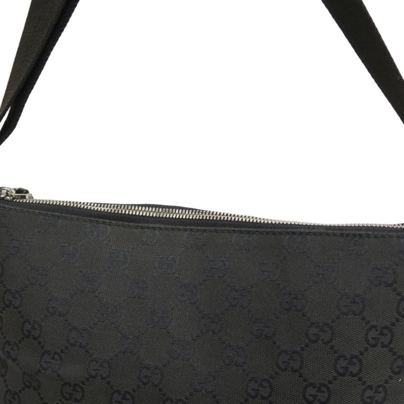 GUCCI GG Canvas Shoulder Bag, Black, Printed Canvas Crossbody  Bag