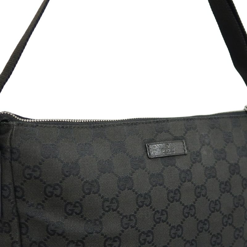 GUCCI GG Canvas Shoulder Bag, Black, Printed Canvas Crossbody  Bag