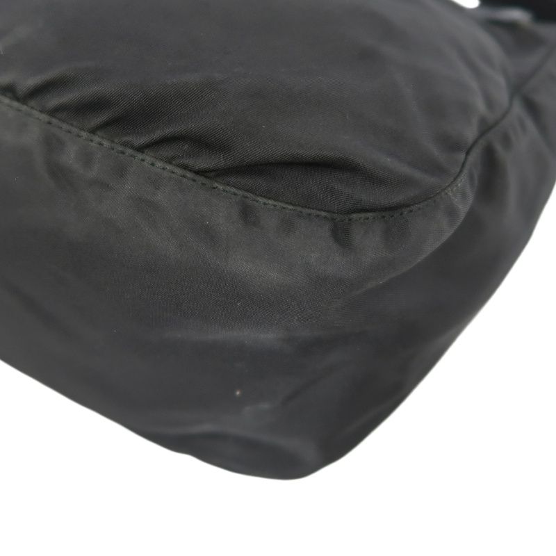 PRADA Messenger Bag, Nylon, Black, Silver Hardware