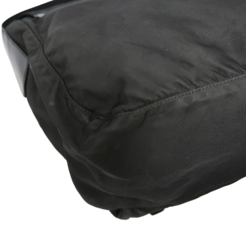 PRADA Messenger Bag, Nylon, Black, Silver Hardware