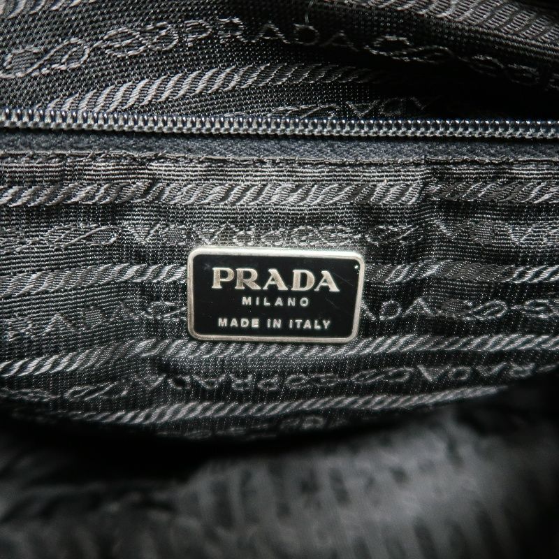PRADA Messenger Bag, Nylon, Black, Silver Hardware