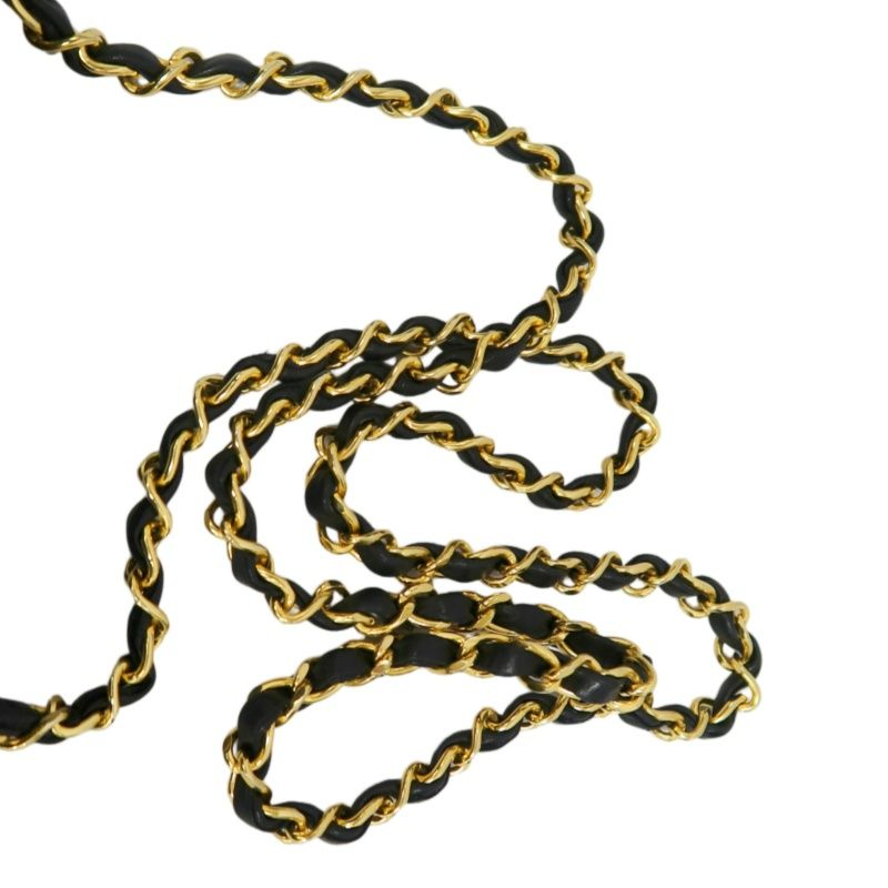 CHANEL Matelasse Mini Flap Chain Shoulder Bag, Black Lambskin, Gold Hardware, With Dust Bag