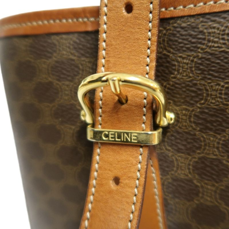 CELINE Macadam Tote Bag Brown