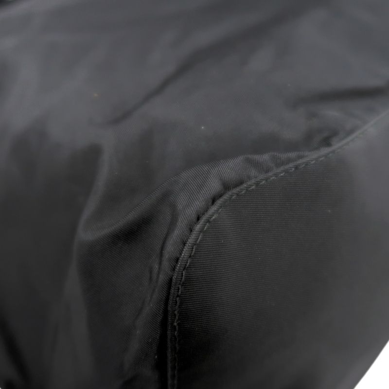 PRADA Backpack, Nylon, Black, Silver Hardware