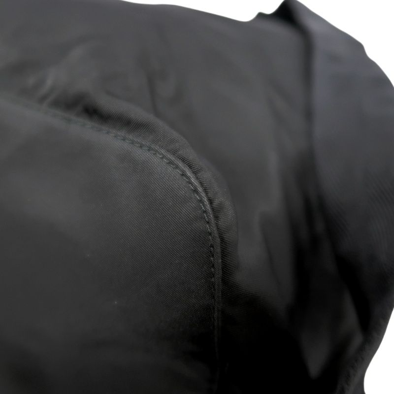 PRADA Backpack, Nylon, Black, Silver Hardware
