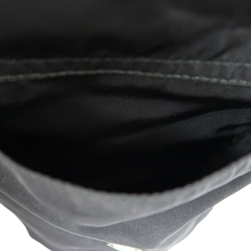 PRADA Backpack, Nylon, Black, Silver Hardware