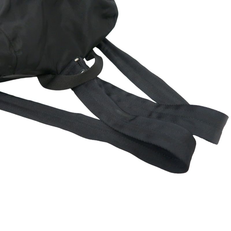 PRADA Backpack, Nylon, Black, Silver Hardware