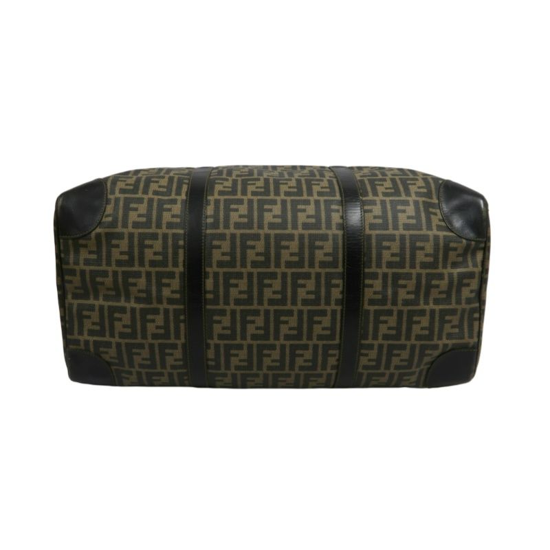 FENDI Brown Monogram PVC Boston Handbag