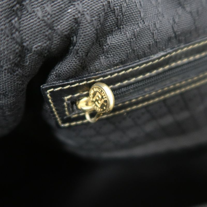 FENDI Brown Monogram PVC Boston Handbag