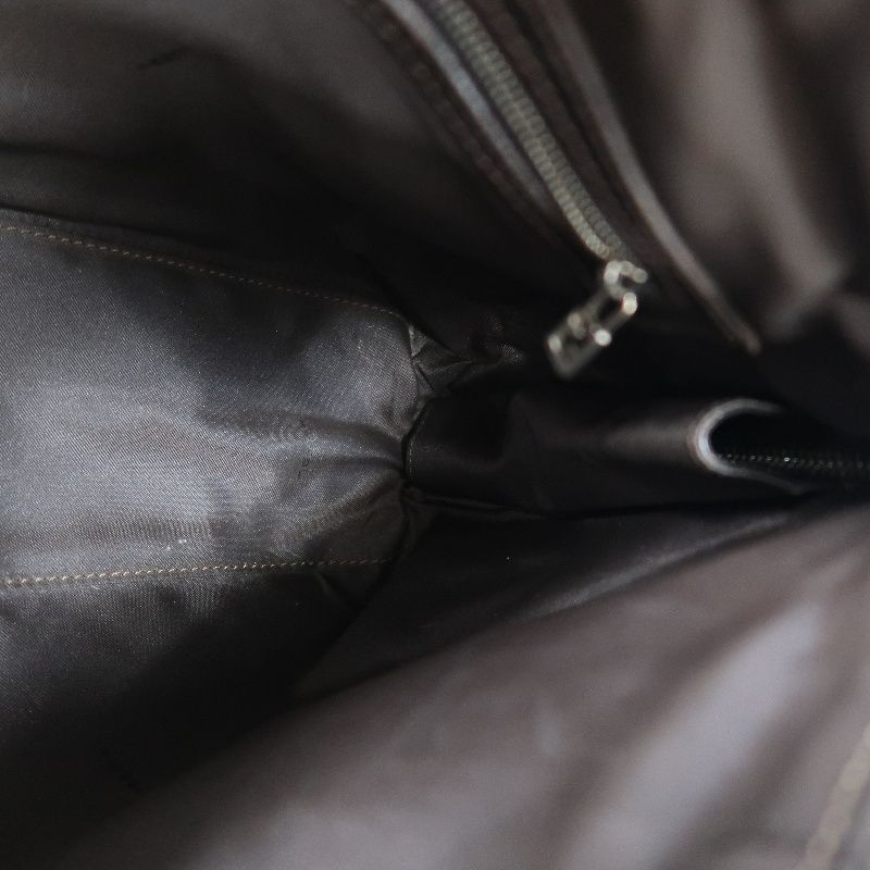 FENDI Zucca Handbag, Brown Canvas, Silver Hardware