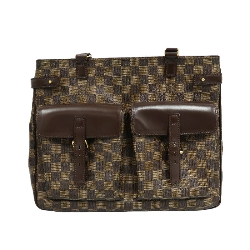 LOUIS VUITTON Yuzes Damier Handbag, Brown PVC