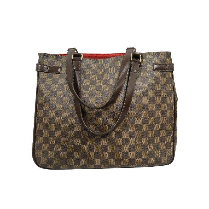 LOUIS VUITTON Yuzes Damier Handbag, Brown PVC