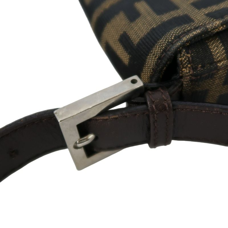 FENDI Zucca Mamma Bucket Shoulder Bag, Brown Canvas, Silver Hardware