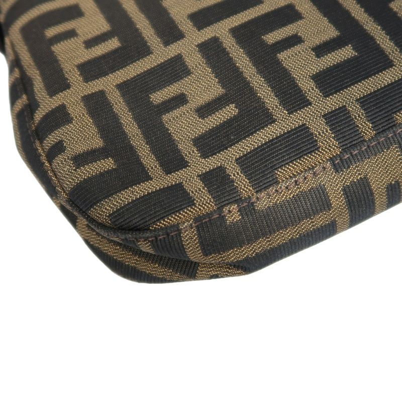 FENDI Zucca Mamma Bucket Shoulder Bag, Brown Canvas, Silver Hardware