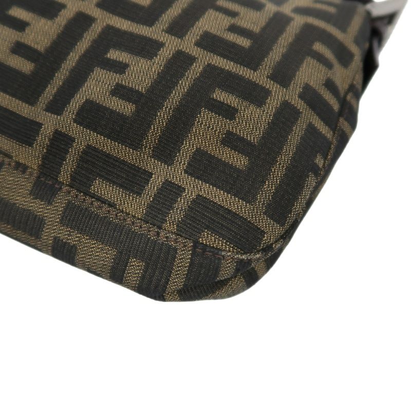 FENDI Zucca Mamma Bucket Handbag, Canvas, Brown, Silver Hardware