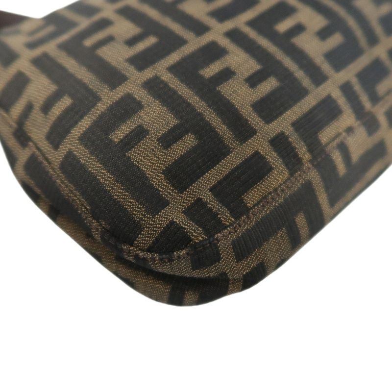 FENDI Zucca Mamma Bucket Handbag, Canvas, Brown, Silver Hardware