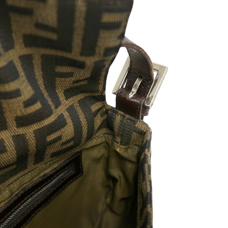 FENDI Zucca Mamma Bucket Handbag, Canvas, Brown, Silver Hardware