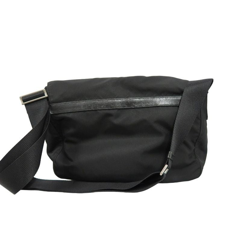 PRADA  Shoulder Bag, Nylon, Black, Silver Hardware