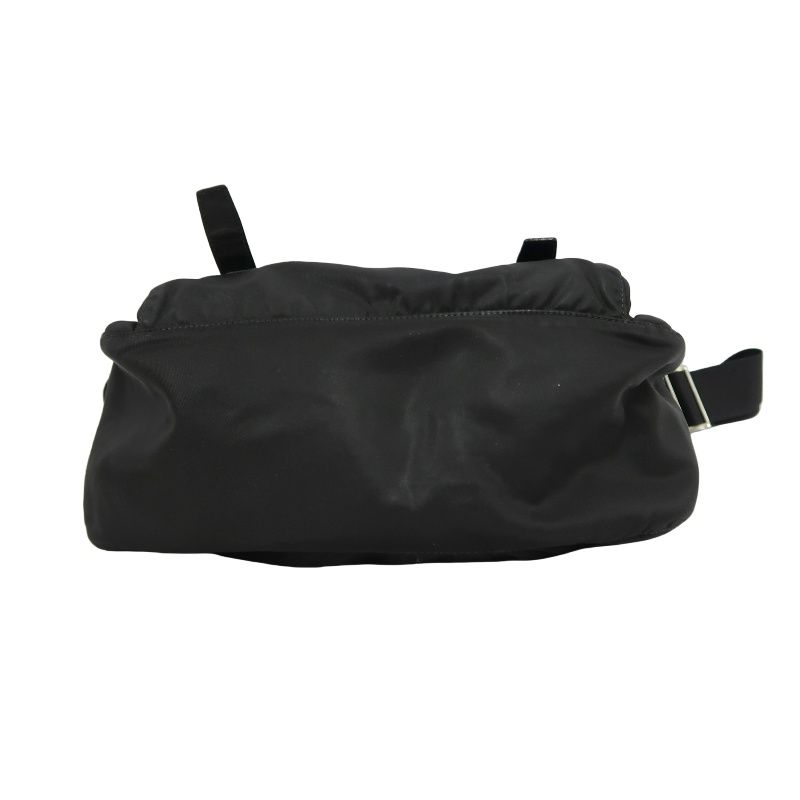 PRADA  Shoulder Bag, Nylon, Black, Silver Hardware
