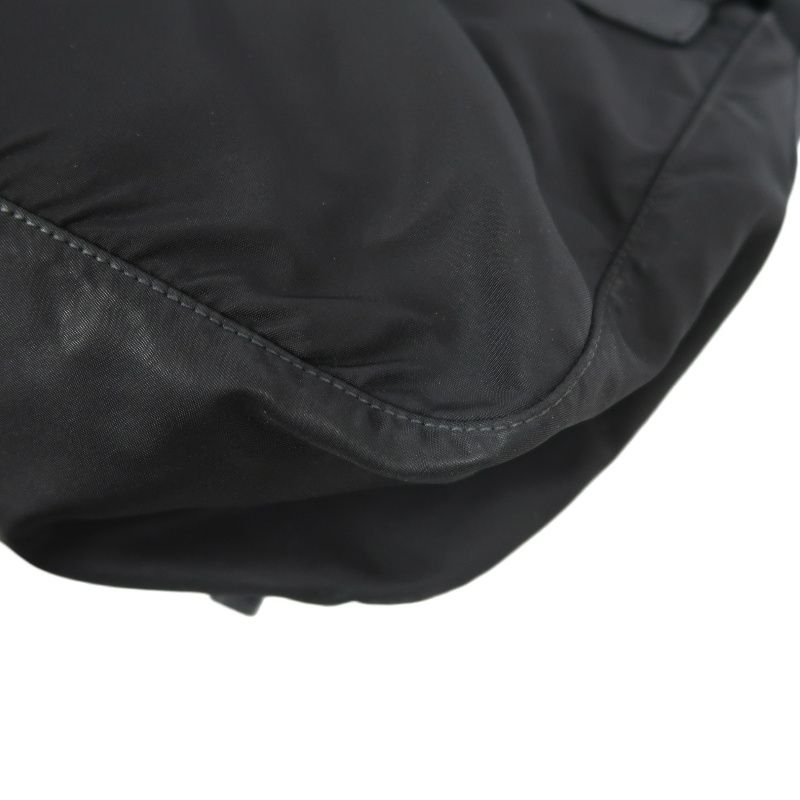 PRADA  Shoulder Bag, Nylon, Black, Silver Hardware