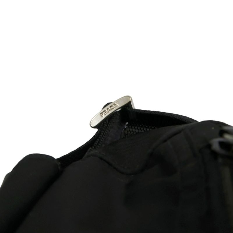 PRADA  Shoulder Bag, Nylon, Black, Silver Hardware