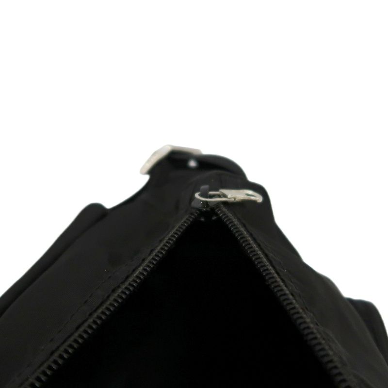 PRADA  Shoulder Bag, Nylon, Black, Silver Hardware