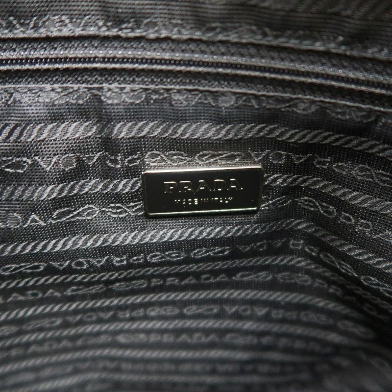 PRADA  Shoulder Bag, Nylon, Black, Silver Hardware