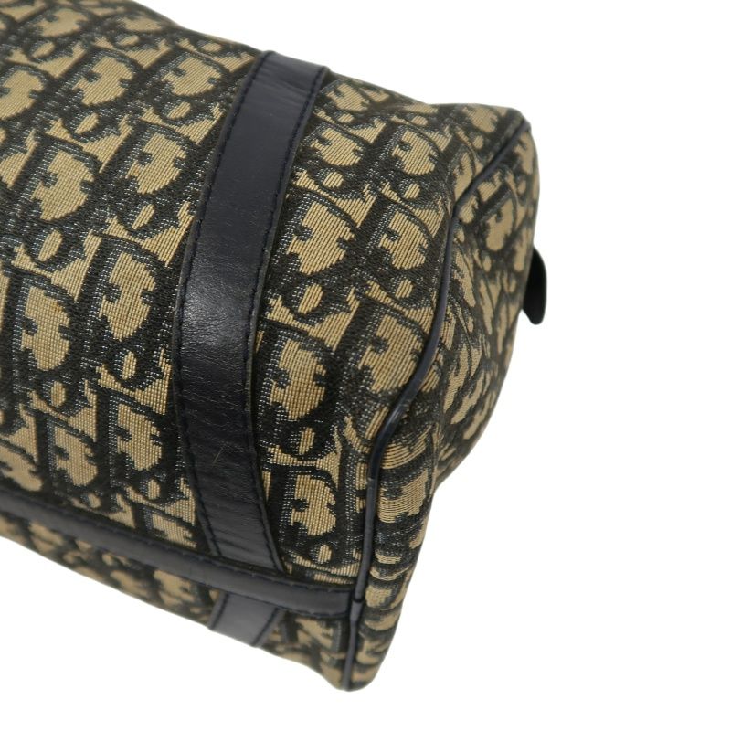 DIOR Trotter Mini Boston Bag, Brown & Black Canvas, Non-original Cadena Lock (No Key)