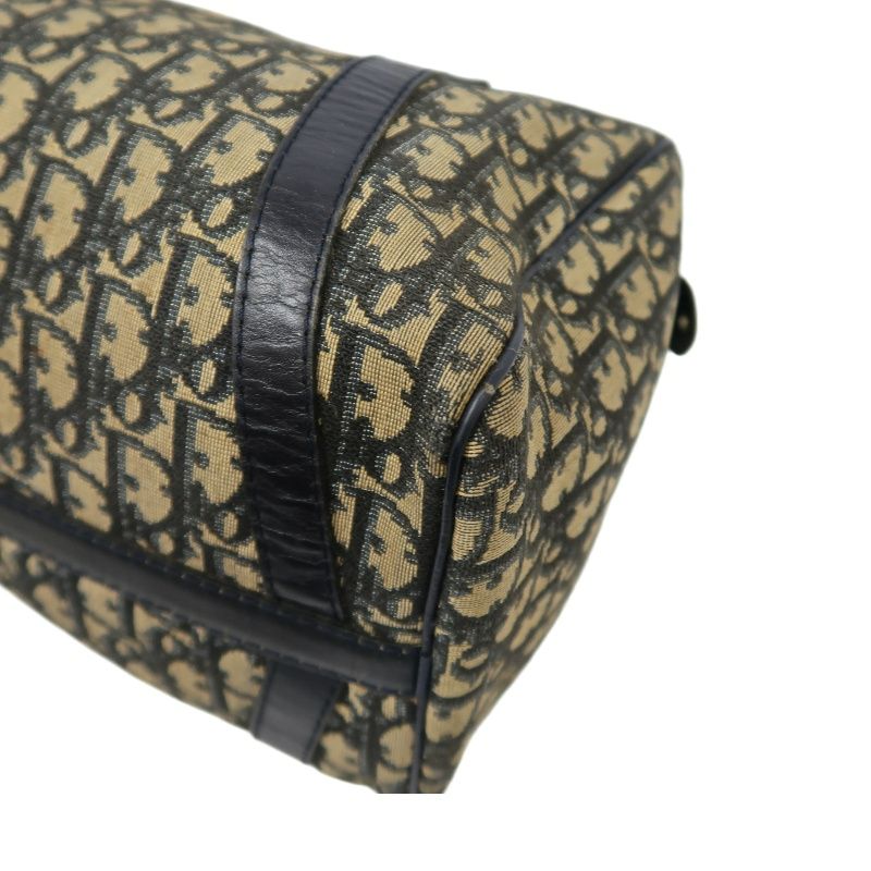 DIOR Trotter Mini Boston Bag, Brown & Black Canvas, Non-original Cadena Lock (No Key)