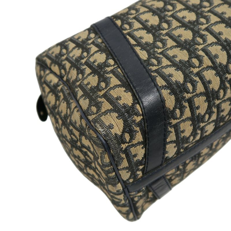 DIOR Trotter Mini Boston Bag, Brown & Black Canvas, Non-original Cadena Lock (No Key)