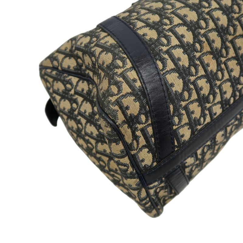 DIOR Trotter Mini Boston Bag, Brown & Black Canvas, Non-original Cadena Lock (No Key)