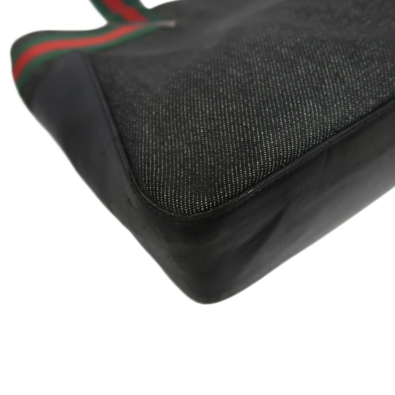 GUCCI Sherry Line Tote Bag, GG Canvas, Grey, With Dust Bag